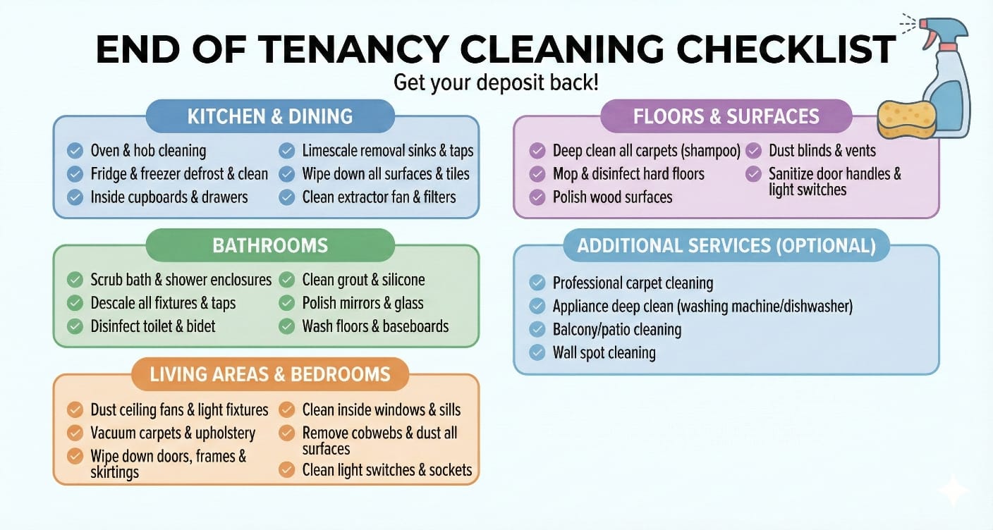 End of Tenancy Cleaning Checklist 2026