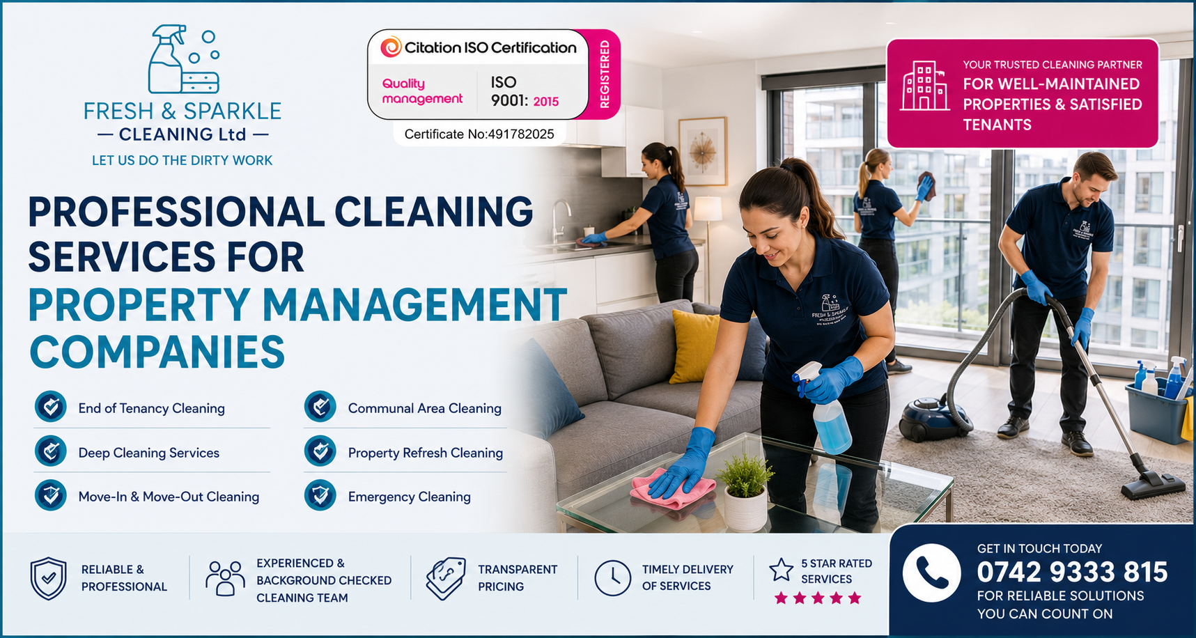 Cleaning Services for Property Management Companies in South East London