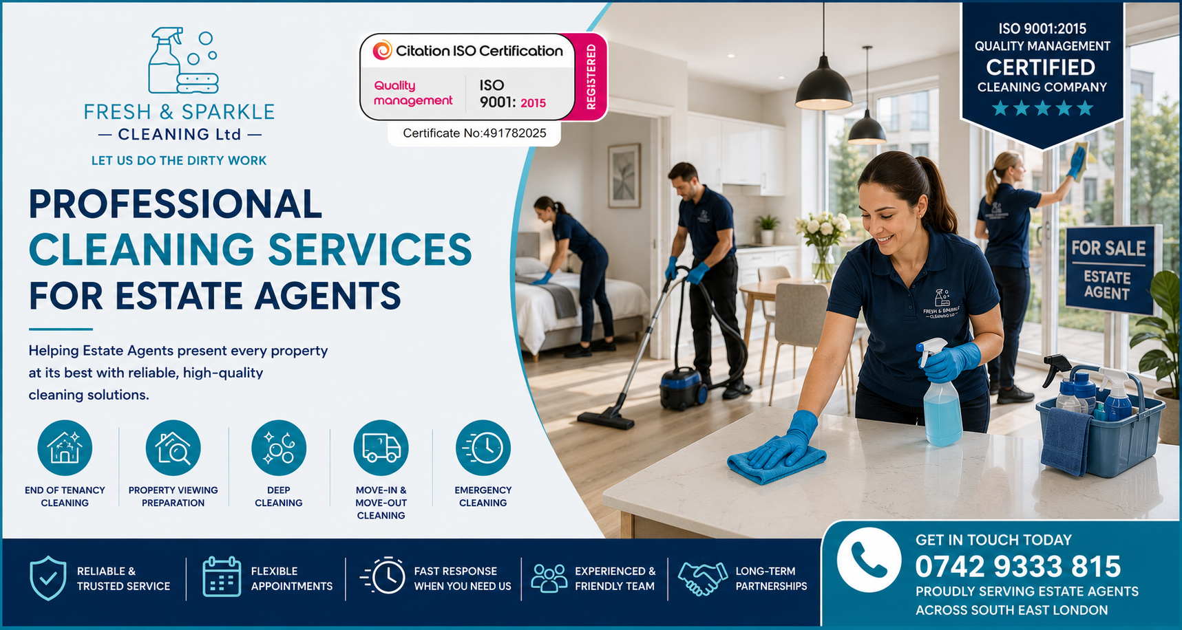 Cleaning Services for Estate Agents in South East London