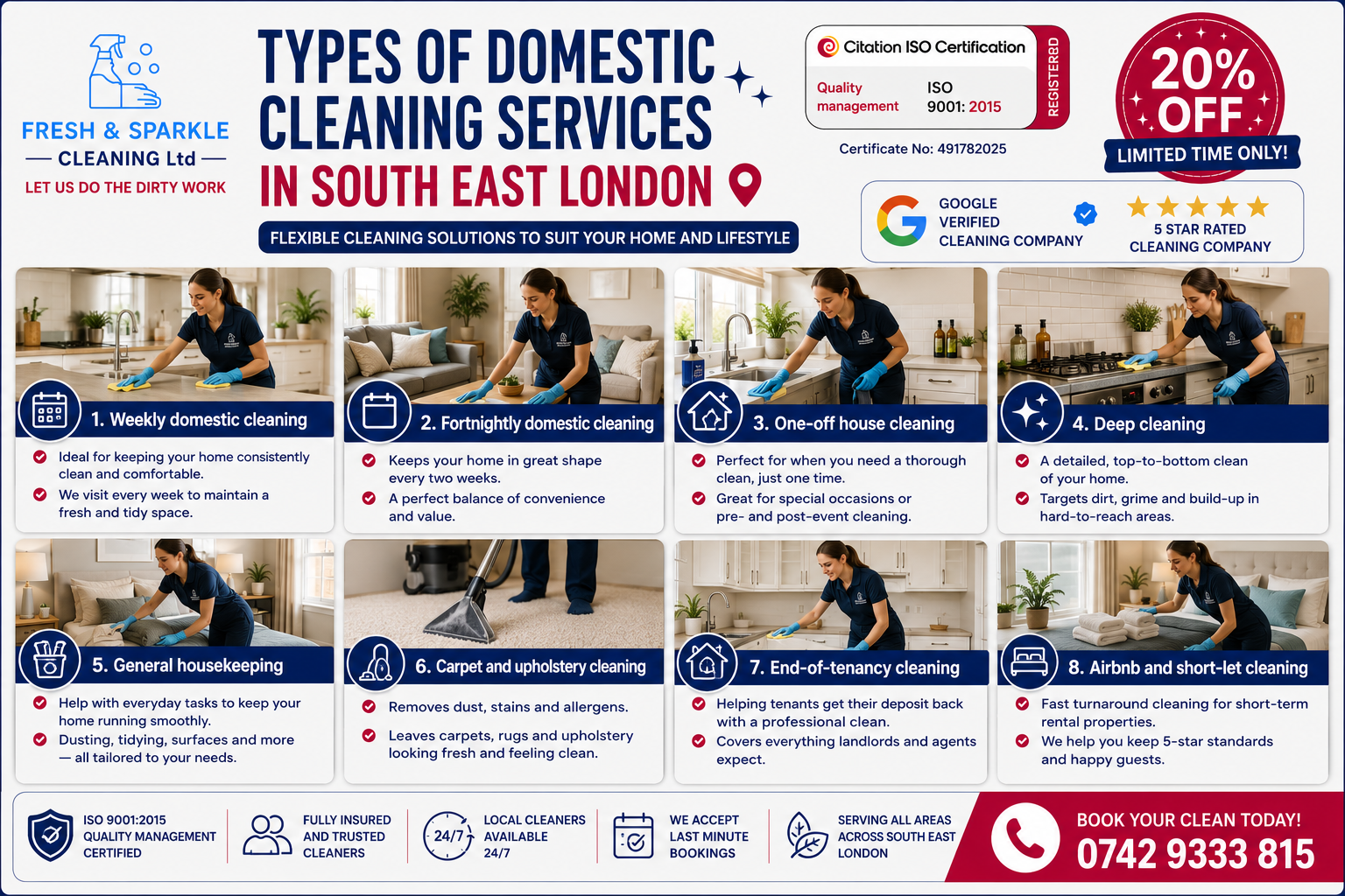 Types of Domestic Cleaning South East London
